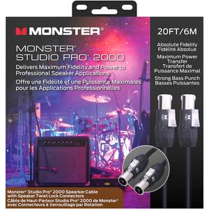 Monster Cable Prolink Studio Pro 2000 Акустический кабель с разъемами Speak-On, 20 футов, черный