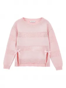 Свитер с завязками Monnalisa, розовый