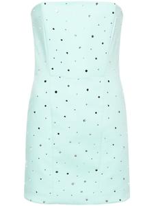 Giuseppe Di Morabito платье мини без бретелей со стразами, зеленый