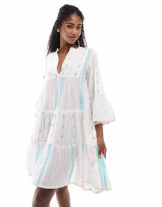 Платье-халат с ярусами в разноцветном цвете Accessorize