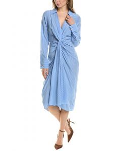 Платье из шелкового атласа от Michael Kors, белый