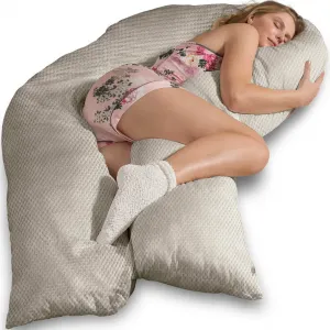 Подушка для сна на боку с эффектом памяти, с чехлом из роскошного велюра, коричневого цвета, размер L Traumreiter