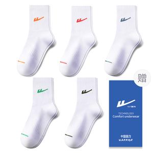 Носки Warrior Mid Calf Мужские 5 пар, [5 пар] Оранжевый, Ярко-красный, Ярко-синий, Зеленый, Черный