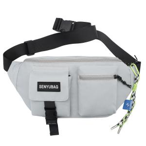 GF Джинсовый поясной рюкзак унисекс синий, Gray