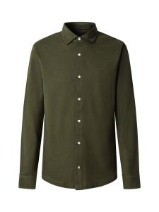 Hackett London Рубашка на пуговицах Regular fit в зеленом цвете