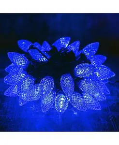 50 светодиодных гирлянд C9 с вилкой, водонепроницаемые, декоративные Twinkle Star, blue