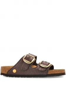 Сандалии Arizona из рафии с ремешками и пряжками Birkenstock, коричневый