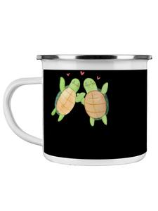 Кружка к 50-летию свадьбы с надписью на черном Mr. & Mrs. Panda