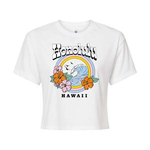 Укороченная футболка с рисунком Hawaii для юниоров Licensed Character, белый