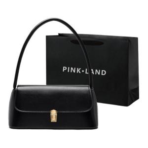 Сумка через плечо PU обычная женская бежевая/черная/красная/желтая/коричневая/кофейная/синяя PINK·LAND, элегантная красная+черная шоппинг-сумка