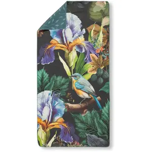 Спортивное полотенце Dilana из микрофибры, 50x100 см, быстро сохнущее, для путешествий и спорта, с двухсторонним дизайном, темное Descanso, антрацит