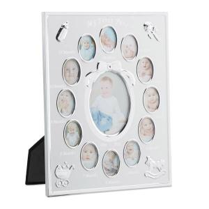 Babybilderrahmen "First Year", серебристый/белый