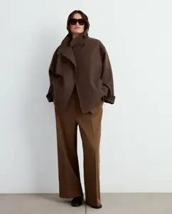 Короткий однотонный жакет для женщин Couchel, хаки