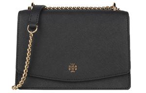 TORY BURCH Кожаная сумка через плечо, женская черная Crossbody Bag