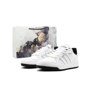 Adidas Neo Антискользящие износостойкие низкие винтажные баскетбольные кроссовки unisex silver white