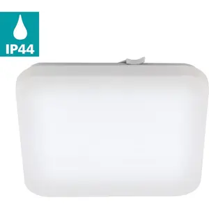 Светодиодный потолочный светильник FRANIA, белый, низкий профиль, 1x14,6 Вт, офис, IP44 LED-плата 1 шт. Теплый белый свет, для гостиной, кухни, столовой, коридора, современный стиль, 1600 люмен, 30x30x7 см Eglo, белый