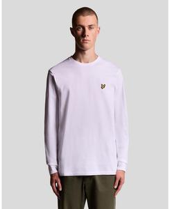 Мужская однотонная футболка с длинным рукавом Lyle & Scott, White