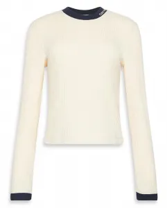 Женская футболка с длинным рукавом Calvin Klein Jeans, кремовый