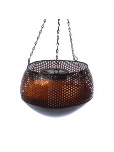 Подвесной светильник на солнечной батарее с эффектом пламени, диаметр: 21 см, медный MARELIDA