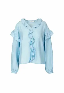 Блузка с длинными рукавами и оборками Coster Copenhagen, Bright Blue