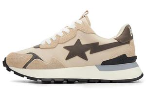 A BATHING APE ROAD Lifestyle Shoes Men Low-top Beige/Black