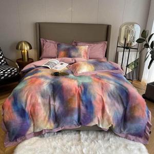 FGDSEEEKJUFHH Комплект постельного белья из хлопка с абстрактным геометрическим принтом