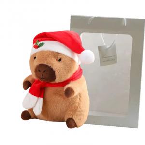 Рождественская капибара Плюшевая кукла Высота 20cm/30cm/40cm Bitter purchase