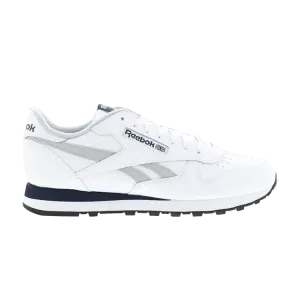 Кроссовки Reebok Classic Leather 'White Grey Vector Navy', белый