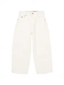 Брюки с вышитым логотипом и накладным карманом Tommy Hilfiger Junior, бежевый