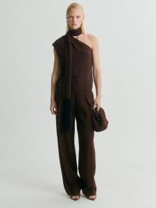 Брюки с плиссированными деталями Grace Mango, Dark Brown