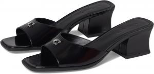 Туфли COACH Sculpted C Leather Block Heel Sandals, черный