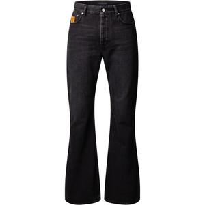 Льняные расклешенные джинсы LOUIS VUITTON, черный