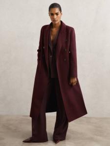 Пальто Brogan из шерсти Rich Reiss, Burgundy