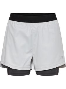 Шорты Newline Women 2 In 1 Running, цвет OYSTER MUSHROOM