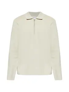 Поло с молнией Samsoe Samsoe, бежевый