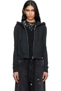 Mm6 Maison Margiela Черная толстовка без ворса