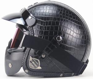 Шлем винтажный Bauti 3/4 Retro, черный