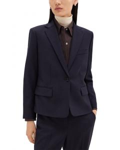 Фланелевая шерстяная куртка Theory Slim, темно-синий