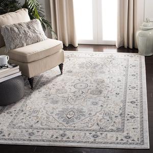 Ковер SAFAVIEH, 336 x 458 см, Isabella Collection, Light Grey & Grey, Oriental Design, Non-Shedding & Easy Care, идеален для помещений с высокой проходимостью в гостиной, спальне (ISA936G)