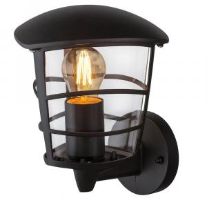 Globo Lighting Настенный уличный светильник OMERO, алюминиевый, черный, круглый