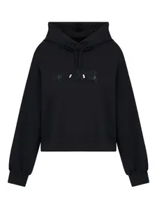 Худи с кристаллами Armani Exchange, черный