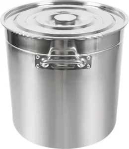 Кастрюля из нержавеющей стали - для супа и мяса - большой вместимости - с крышкой и ручками - для тушения, приготовления пищи и поддержания тепла StarTech