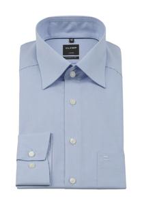 Рубашка деловая Luxor, современный крой, воротник Кент, негладкая, мужская OLYMP, цвет Bleu