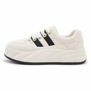 Миланская песня любви Сбалансированная износостойкая быстросохнущая водостойкая низкая скейтбордская обувь женская бежево-черная