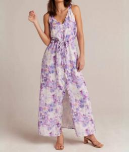 Льняное платье на пуговицах спереди с цветочным узором «Ирис» Bella Dahl, цвет iris floral