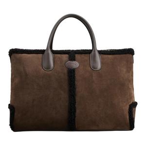 TOD'S Большая мужская сумка из нубука DI коричневого цвета