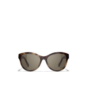 Солнцезащитные очки-бабочки Chanel, коричневый