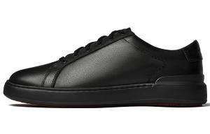 Clarks Кроссовки для скейтбординга мужские низкие из коровьей кожи, устойчивые к истиранию, черные