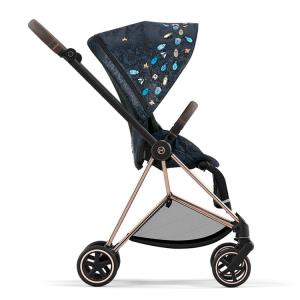 Cybex Коляска Saisai Mios3, реверсивная, с откидной спинкой, высокий обзор, дышащая, легкая, складная зонтичная коляска, рама Rose Gold, Natural Secret Realm, консультация доступна