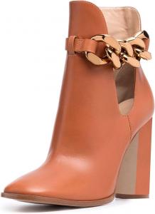 Женские ботильоны FSJ с боковыми вырезами, заостренным носком, на щиколотку, с массивным устойчивым каблуком, удобные, с регулируемыми цепочками и пряжками, модные ботиночки, размеры 4-15 US, Orange